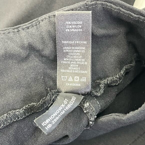 Harve Benard Black Pull On Stretchy Straight Leg Work Dress Pants 10 - Picture 5 of 10